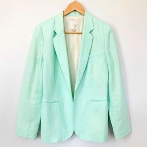 Joie Mint Linen Mehira Blazer
